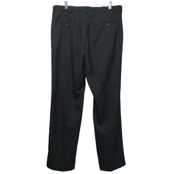 Bocaccio uomo men cuffed pleated black dress pant 100% dacron size 34X32 - Picture 2 of 2